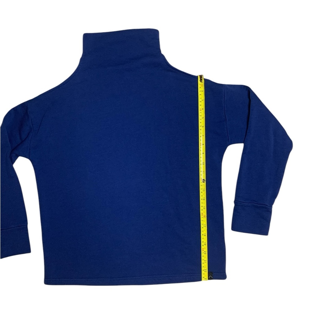 Varley Blue Cold Shoulder Pullover Sweatshirt Wom… - image 2